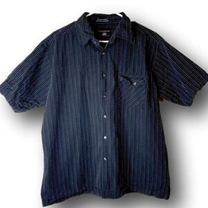 Beverly Hills Polo Club Button-Up Shirt Men's XL Black/white size xl